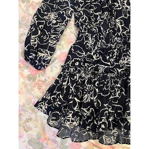 MISA Los Angeles Darla Off-the-Shoulder Navy Blue Dress size Small - Picture 7 of 10